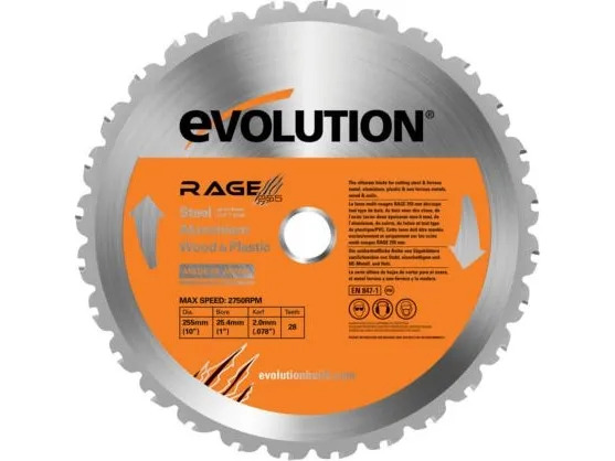 Evolution 255mm pyörösahan monikäyttöterä