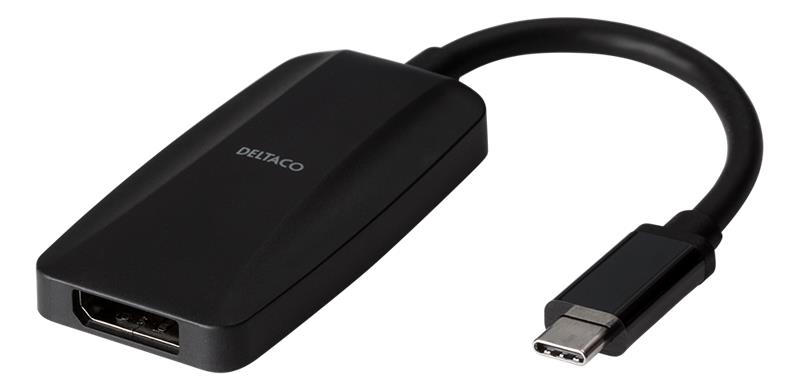DELTACO USB-C - DP adapter USB-C ha DP ho 7680x