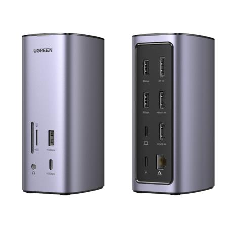 Monipuolinen USB-hubi, harmaa