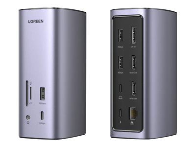 Monipuolinen USB-hubi, harmaa