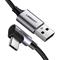 UGREEN Angled USB-C To USB-A Data Cable Black 1M – kuva 3