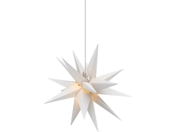Goobay LED-julstjärna 3D, ä˜ 56 cm, batteridrivet med timer och 18 spetsar, varmvitt (3000 K), av väderbeständig plast (IP44), kabel 2 m