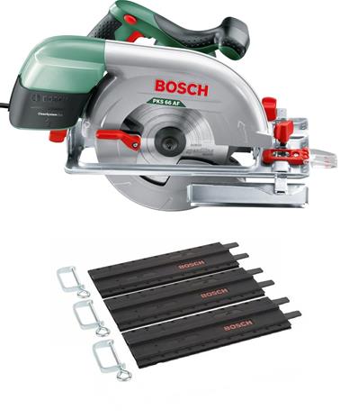 Bosch PKS 66-2 AF (0603502004) 1600W, pyörösaha + ohjauskisko