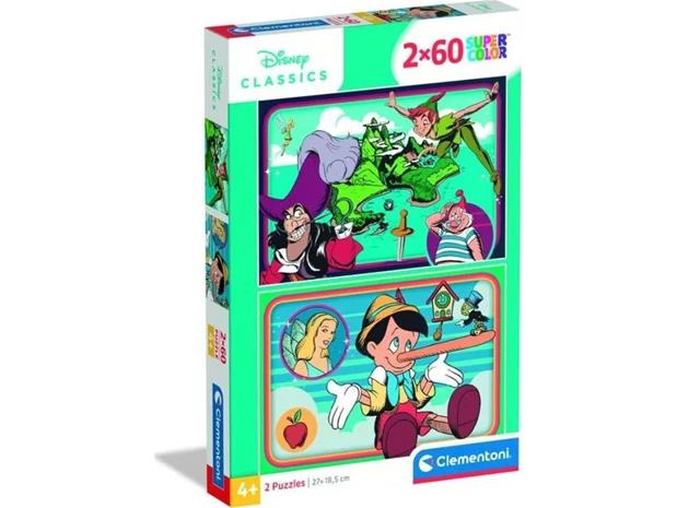 Palapeli 2x60 Super Color Disney Classic