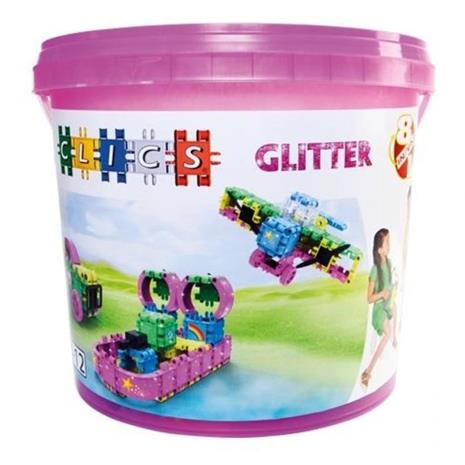Clics Building Blocks - Glitter Construction Set 8in1