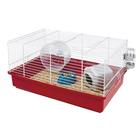 Hamsterin häkki 46*29*23 cm - Pyörä. Ja ruokinta-automaatti. Talo. Vesikaukalo - FERPLAST