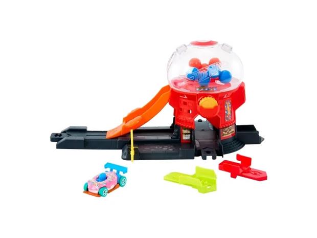 Hot Wheels City Downtown Leikkisetti autolla, yli 4-vuotiaille