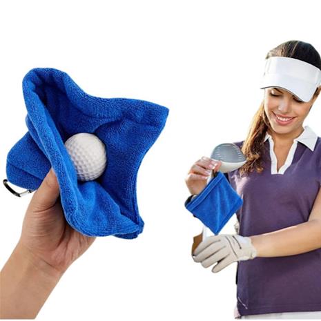 Golfpallon puhdistuspyyhe | Mikrokuituinen hunajakennokuvio Sininen
