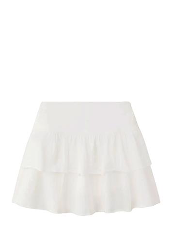 Mango Ruffled Cotton Skirt - White - 13-14