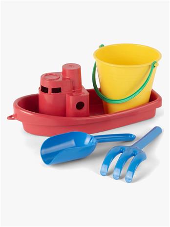 Dantoy - Classic Recycled red boat set in net (1432)