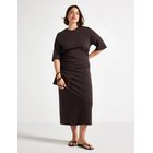 Lindex Maxi Dress In Jersey - Brown - XL