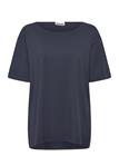 Weekday Oversized Boat Neck T-Shirt - Navy - XL