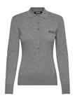 ROTATE Wool Longleeve Polo - Grey - XL