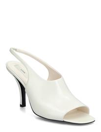 TOTEME Leather Contour Sandals - White - 41