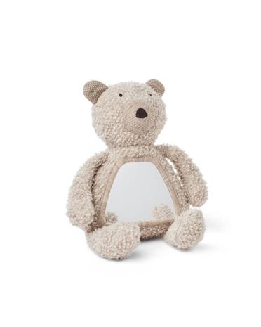 Smallstuff - Activity bear w. mirror, wool bouclä©, nature - (40048-06)