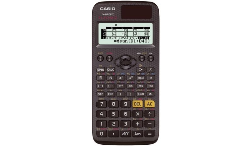 Casio FX-87DE X, Tasku, Funktiolaskin, Akku/Aurinko, Musta