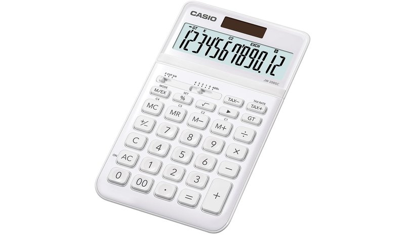 Casio JW-200SC laskin Työpöytä Perus Valkoinen