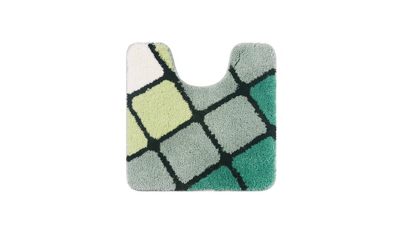 WC-matto Benedomo, 50 x 50 cm, harmaa ruudullinen, Matot