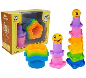 Vauvan lelu pinottu pyramidi “Tähdet”