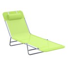 Outsunny aurinkotuoli puutarhatuoli rentoutumislounger rentoutumislounger uima-allas lounger kaksijalkainen lounger 4 väriä (vihreä)