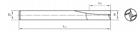 VHM suora leikkuri Wood Styrodur 3,175 x 12 x 38 mm 45 HRC