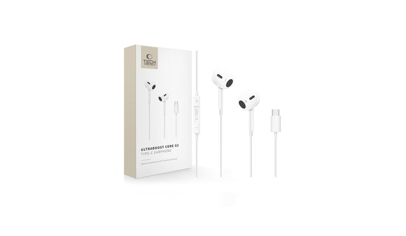 Tech-Protect UltraBoost Core G2 USB-C, langalliset nappikuulokkeet