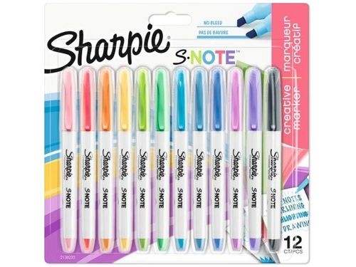 Sharpie - S-Note Chisel12-Blister (2138233)