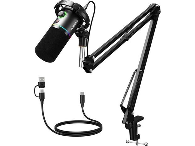 Maono PD200XS USB/XLR Dynamic Microphone Set with Boom Arm, mikrofoni