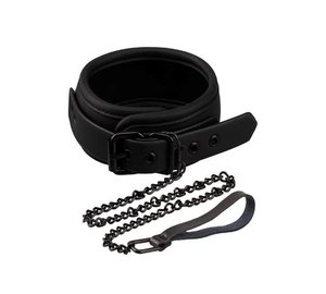 Fetish Black Shadow Collar With Leash