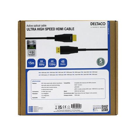 Deltaco HDMI cable - 15 m
