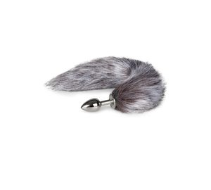 Fox Tail Plug No. 5 Silver Anaalitappi hännällä