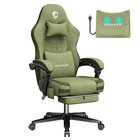 GC-RC05 Kangaspelituoli Hieronta taskujousella Levennetty tyyny Korkea selkänoja Ergonominen jalkatuki Lantiotuki Päivitetty Toimistotuoli, vihreä
