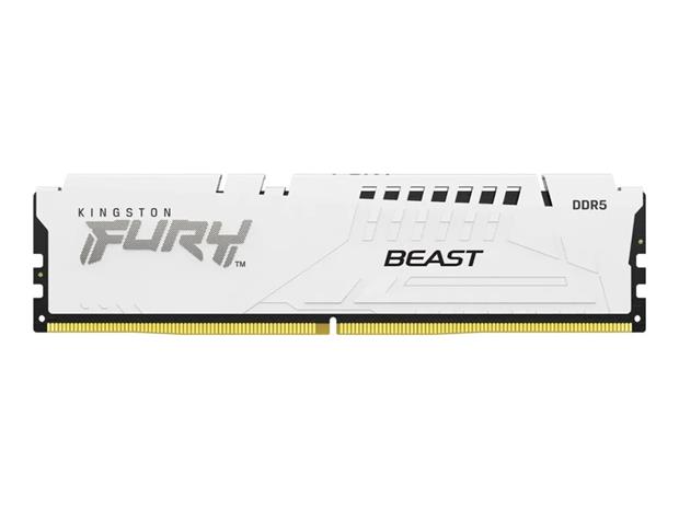 Kingston FURY Beast DDR5-6000 - 16GB - CL36 - Single Channel (1 pcs) - AMD EXPO - Valkoinen