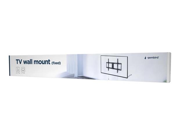 Gembird WM-80F-01 - mounting kit - fixed - for flat panel - 70kg - fine texture black