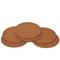Korkkiset lasinaluset - 9 cm - 6 kpl – kuva 1