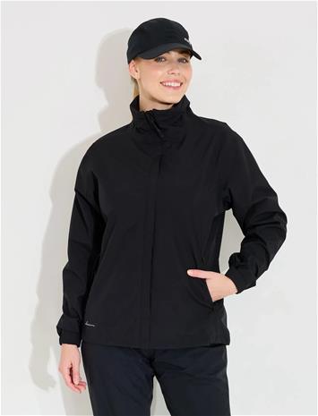 Abacus Lds Links Stretch Rainjacket - Black - XXL