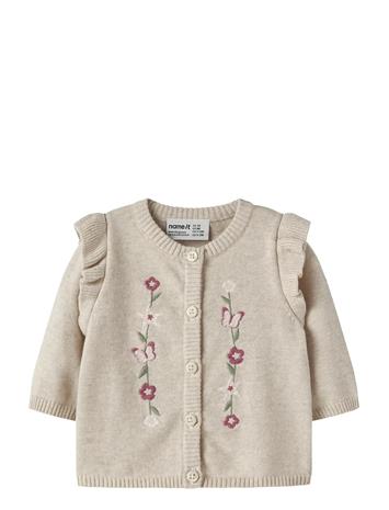 name it Nbfflowers Ls Knit Card - Beige - 86