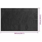 vidaXL Uima-altaan suoja musta 549x274 cm PE