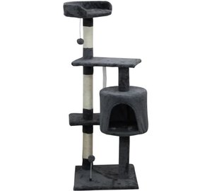 JAPSER - Kattträd - 40 x 40 x 114 cm - Grå