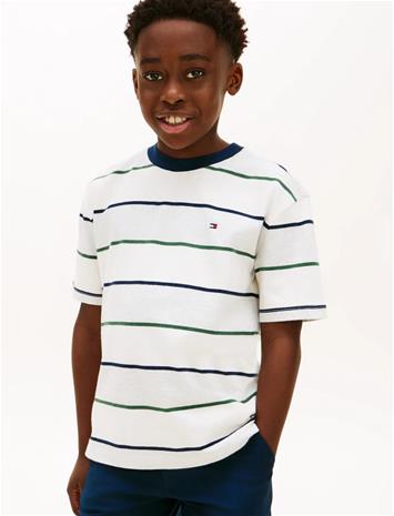 Tommy Hilfiger Rugby Stripe T-Shirt Ss - Green - 176