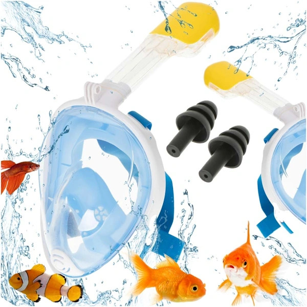 Snorkkelimaski kokokasvoille - Snorklaus - S/M Sininen