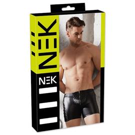 NEK Miesten Mustat Biker-Shortsit Vetoketjulla XL