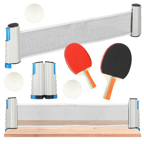 Pöytätennissetti – Pingisverkko, 2 mailaa & 3 palloa