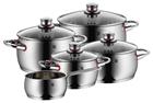 WMF Quality One 07.7455.6380, Kattilasetti, Ruostumaton teräs, Ruostumaton teräs, Ruostumaton teräs, Ruostumaton teräs, Ruostumaton teräs