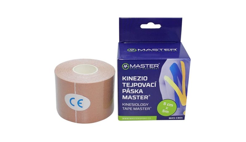 Kinesioteippi MASTER 5 cm x 5 m - ruskea