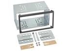 Yleismallinen 2DIN-puolikehys, mitat 110x188,5 mm Alpine-, Pioneer-, Kenwood- ja Sony-laitteille. JVC, Clarion, Blaupunkt.