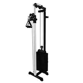 Wall-mounted pull-up machine for home strength training | 80 kg weight block | Soft nylon pulls | Adjustable height | Includes pull-up bar