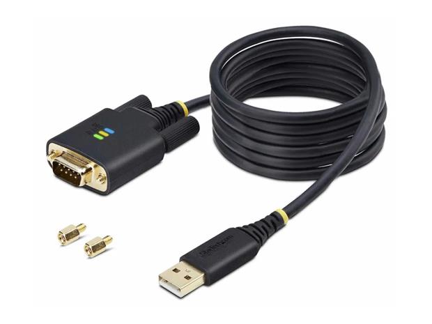 StarTech.com 6.6ft (2m) USB to Serial Adapter Cable COM Retention RS232 - USB / serial cable - USB to DB-9 - 2 m