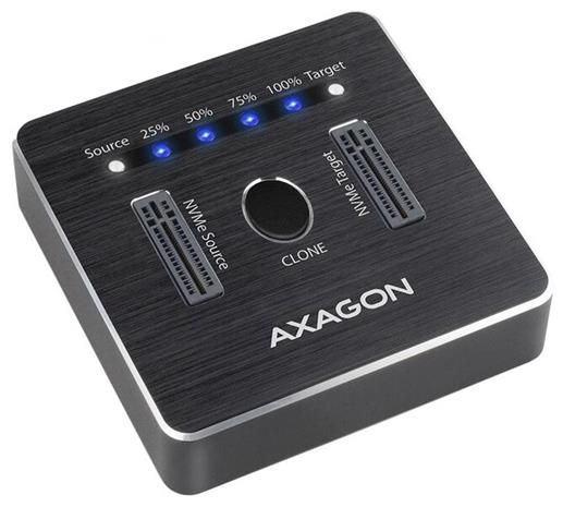 AXAGON CloneMaster USB-C 10 Gbps Dual NVMe M.2 SSD Dock