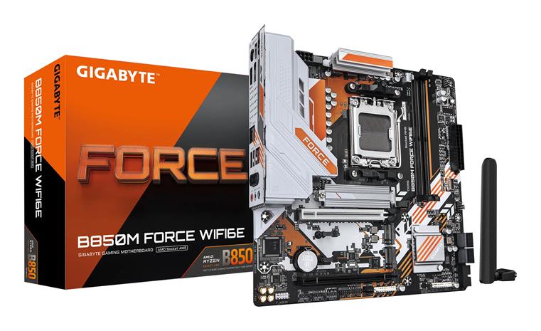 GIGABYTE B850M FORCE WIFI6E Emolevy - AMD B850 - AMD AM5 socket - DDR5 RAM - Micro-ATX